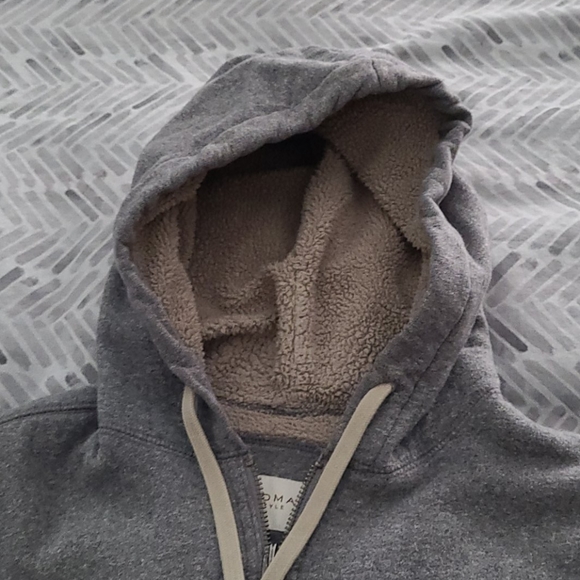 Mens Sherpa lined zip hoodie - Picture 7 of 12
